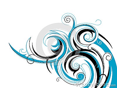 Wave Tattoos on Tribal Wave Pattern Click Image To Zoom